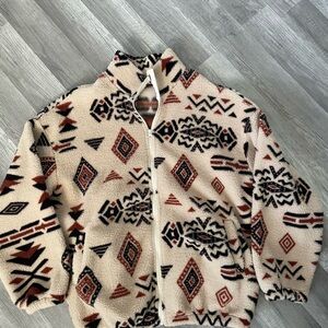 4 warm fuzzy sweatshirts/flannel and zip down long sleeve